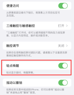 北安苹果授权维修站分享iPhone轻点无法唤醒怎么办 